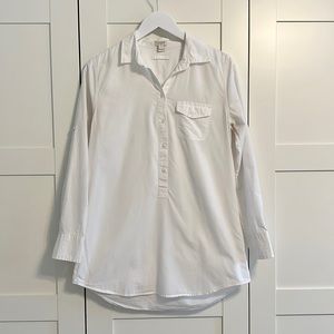 J.Crew oversized white tunic - 100% cotton. Size small